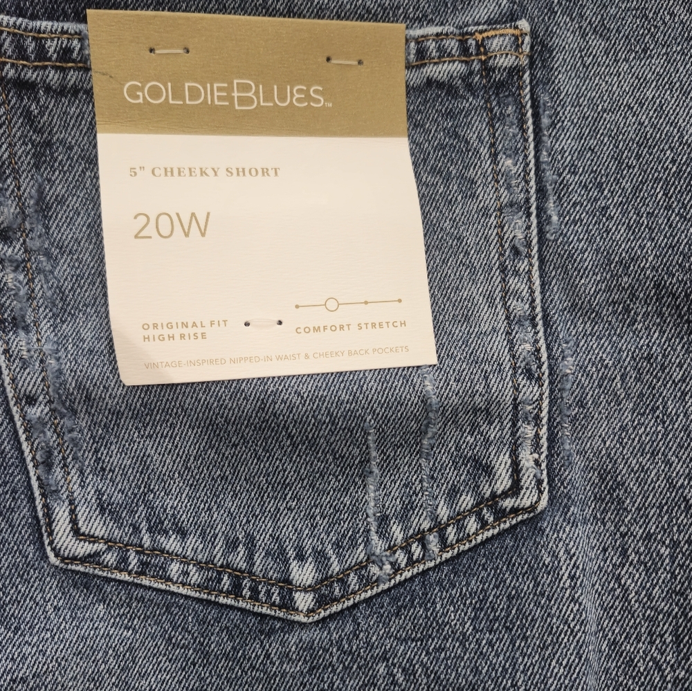 Women's Maurices Goldie Blues Cheeky Shorts Size 20W 5 inch inseam